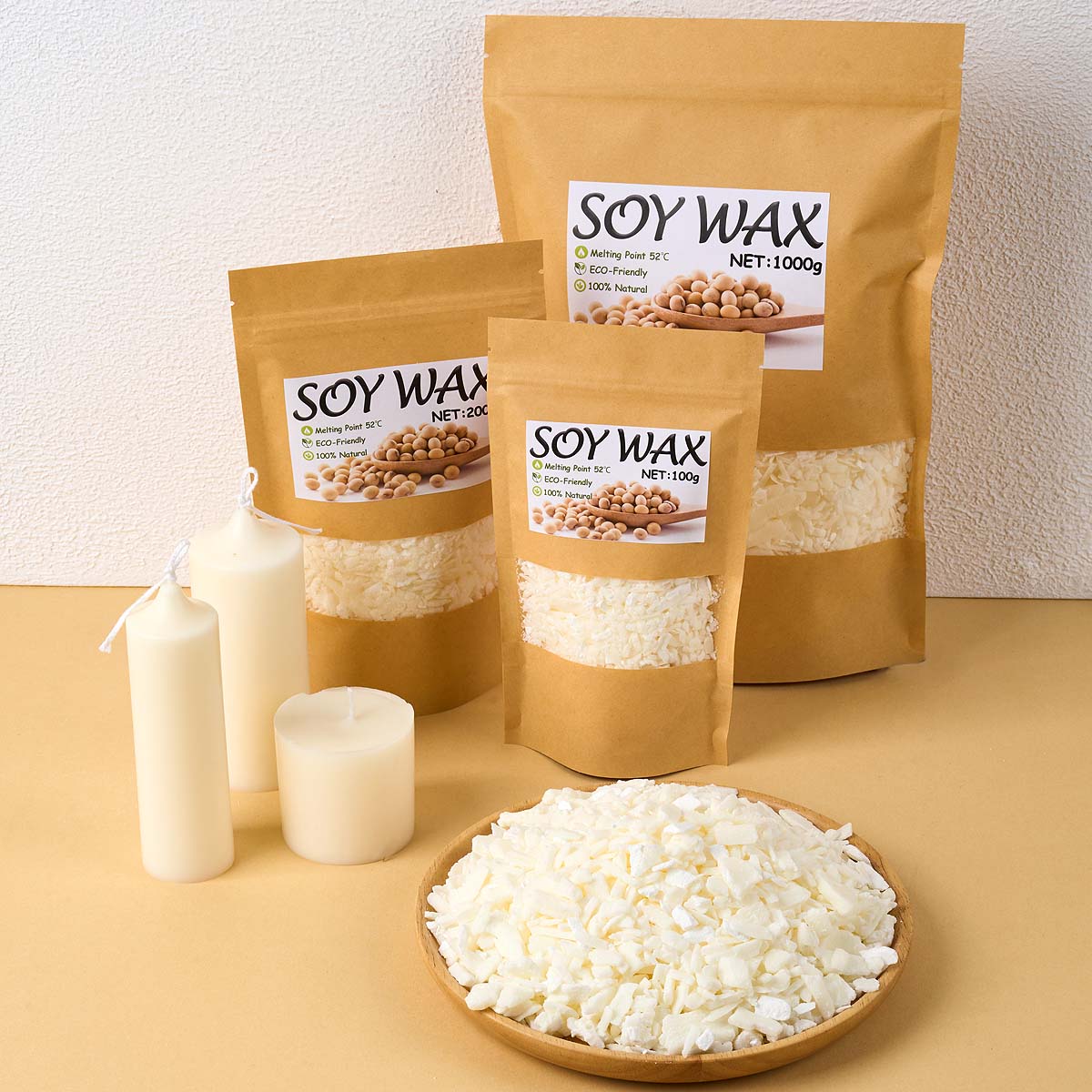 Candle Making Course - 1 Pounds Pure White Soy Wax