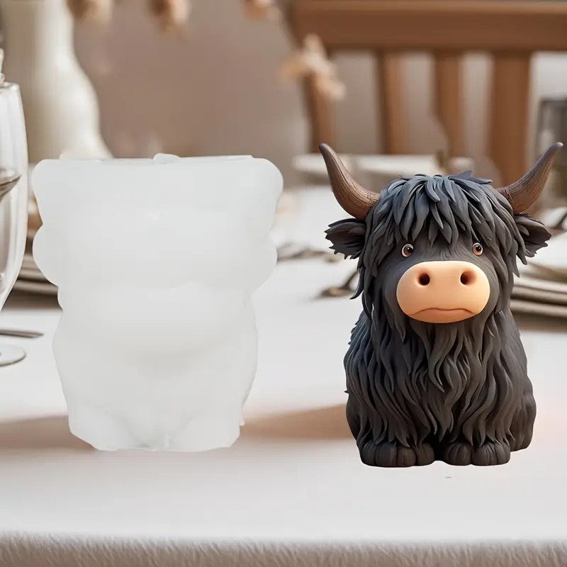 Candle Making Moulds - Alpine Cow Candle Mold - Epoxy