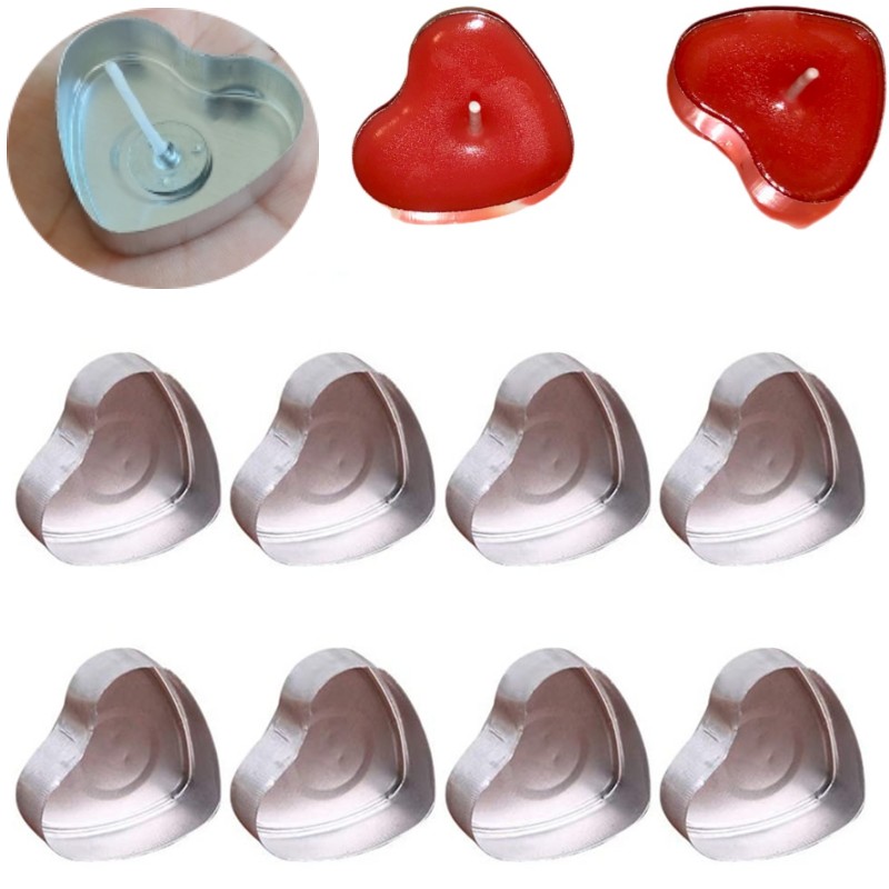 100 Sets Heart shaped Empty Al - Candle Making Kit Diy ulasan dan harga
