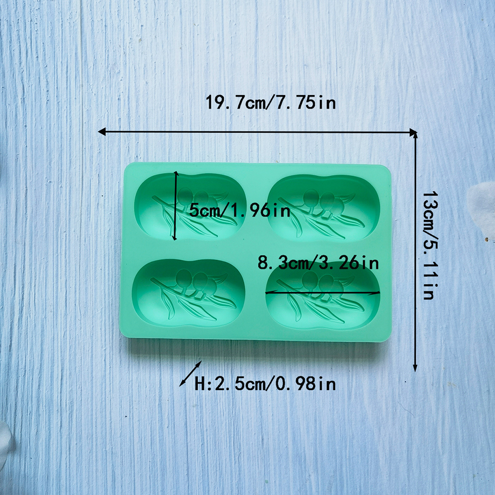 4 Cavities Oval Olive Tree Sil - Candle Making Kit Diy ulasan dan harga
