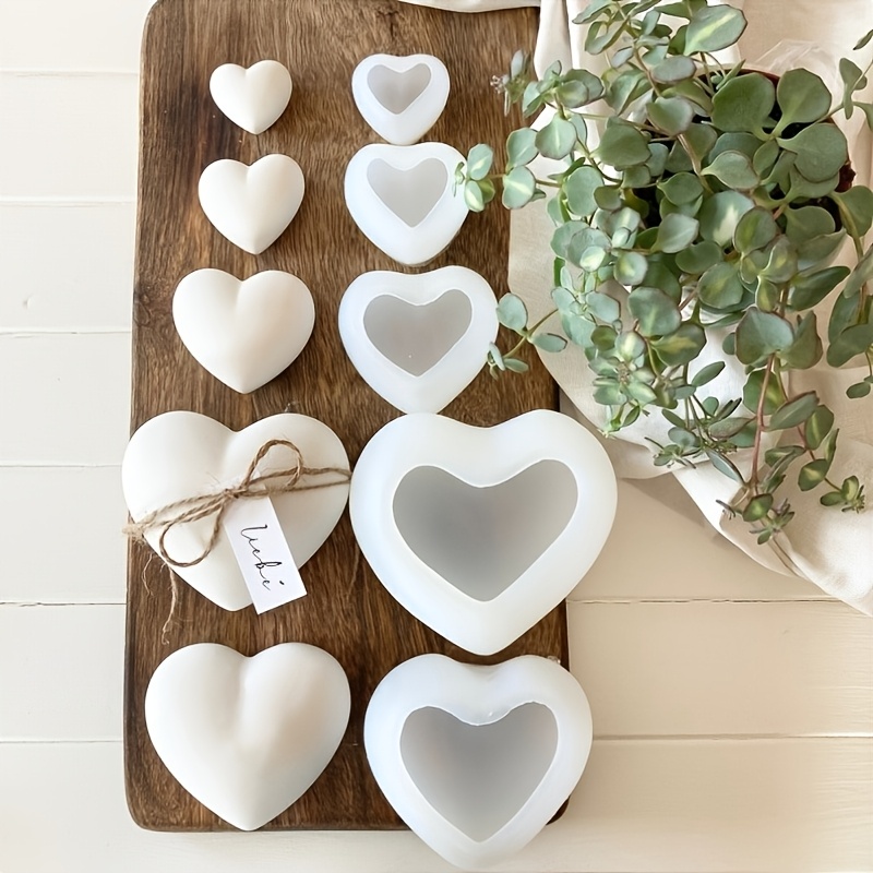 5pcs Heart-Shaped Gypsum Candl - Candle Making Moulds ulasan dan harga