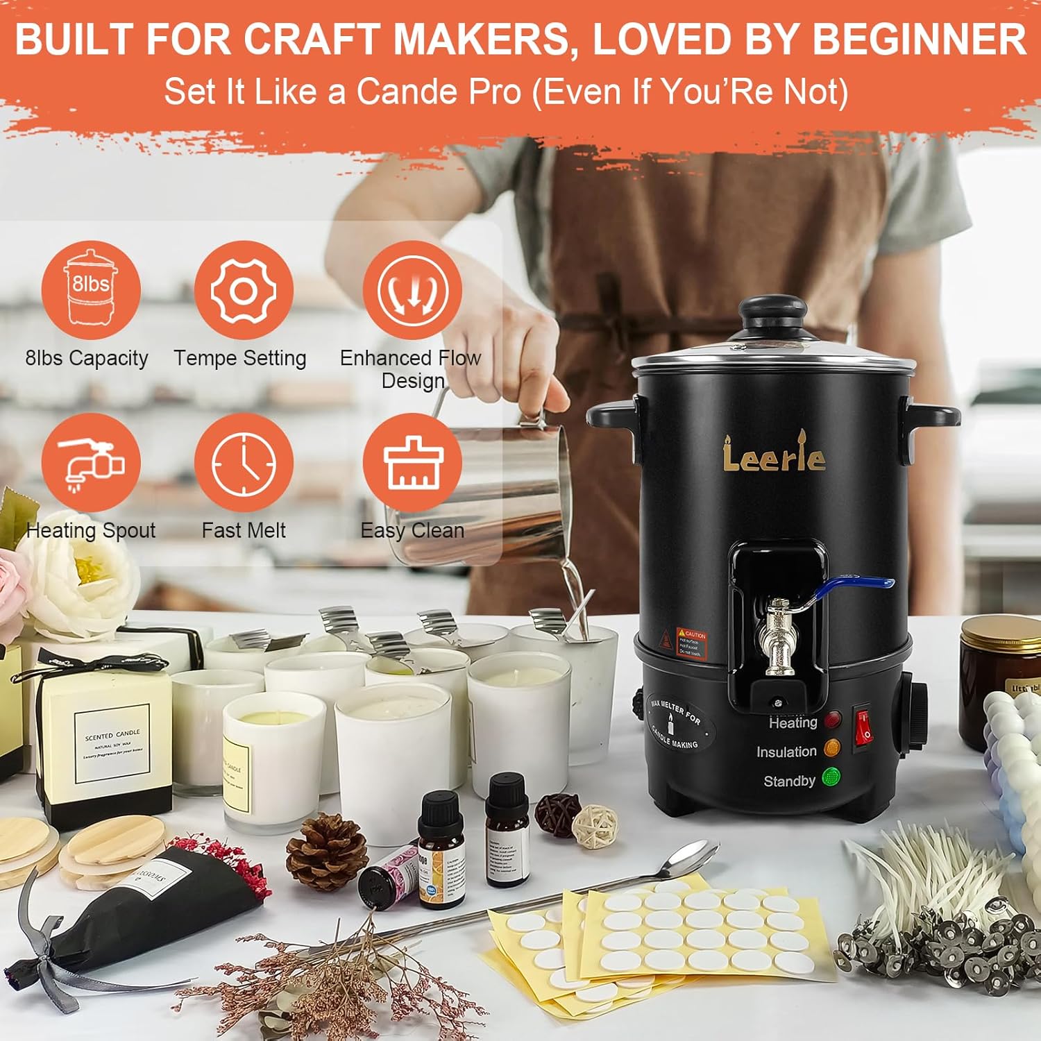 8Lbs Electric Wax Melter for C - Candle Making Kit Diy ulasan dan harga