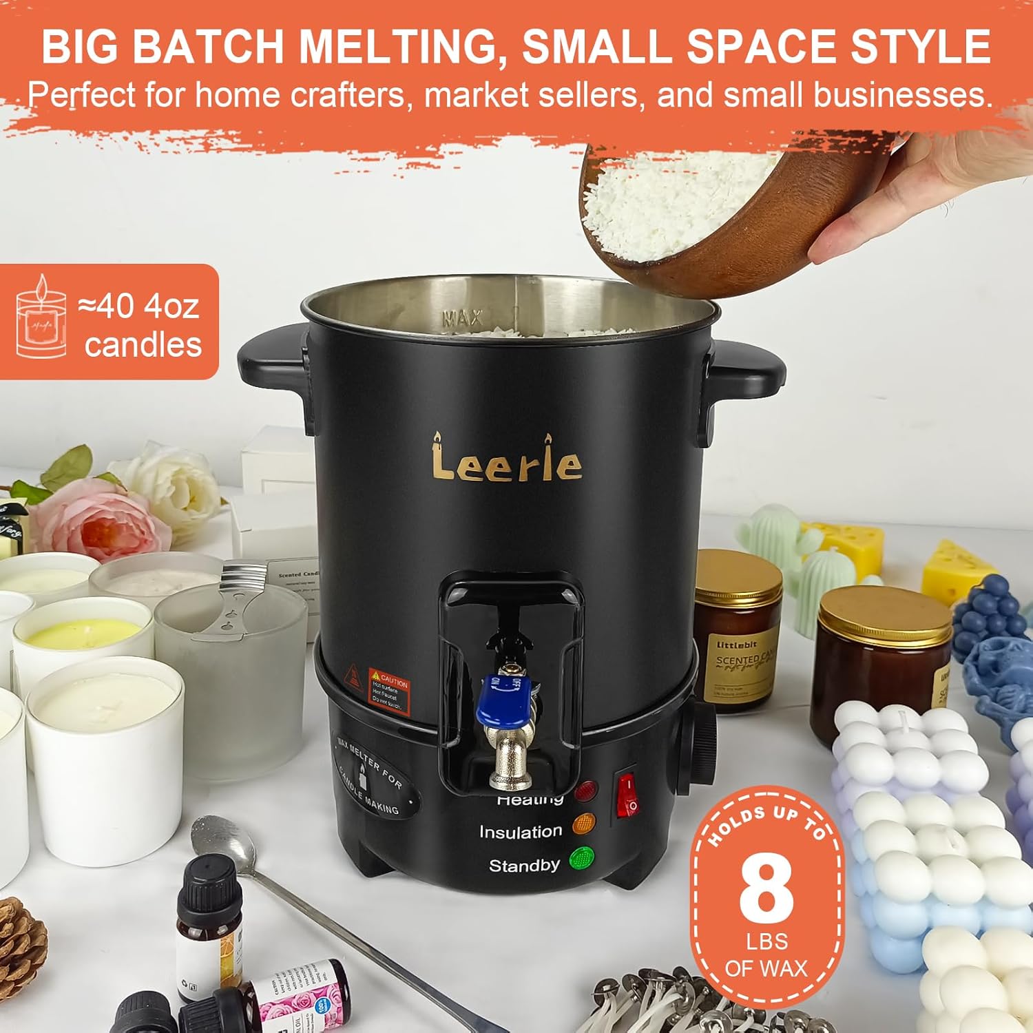 8Lbs Electric Wax Melter for C - Candle Making Kit Diy ulasan dan harga