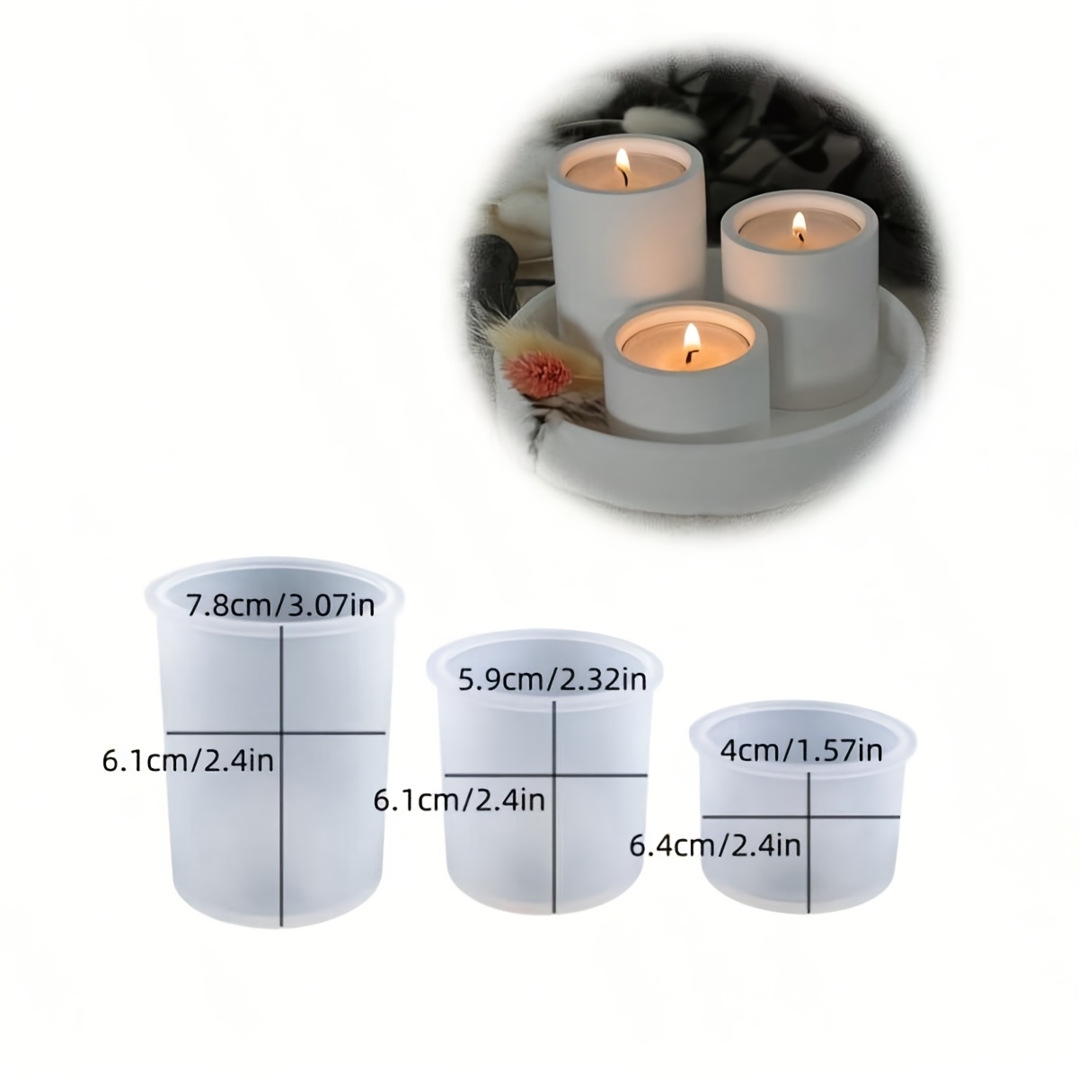 Resin Molds for Handmade Cylin - Candle Making Moulds ulasan dan harga