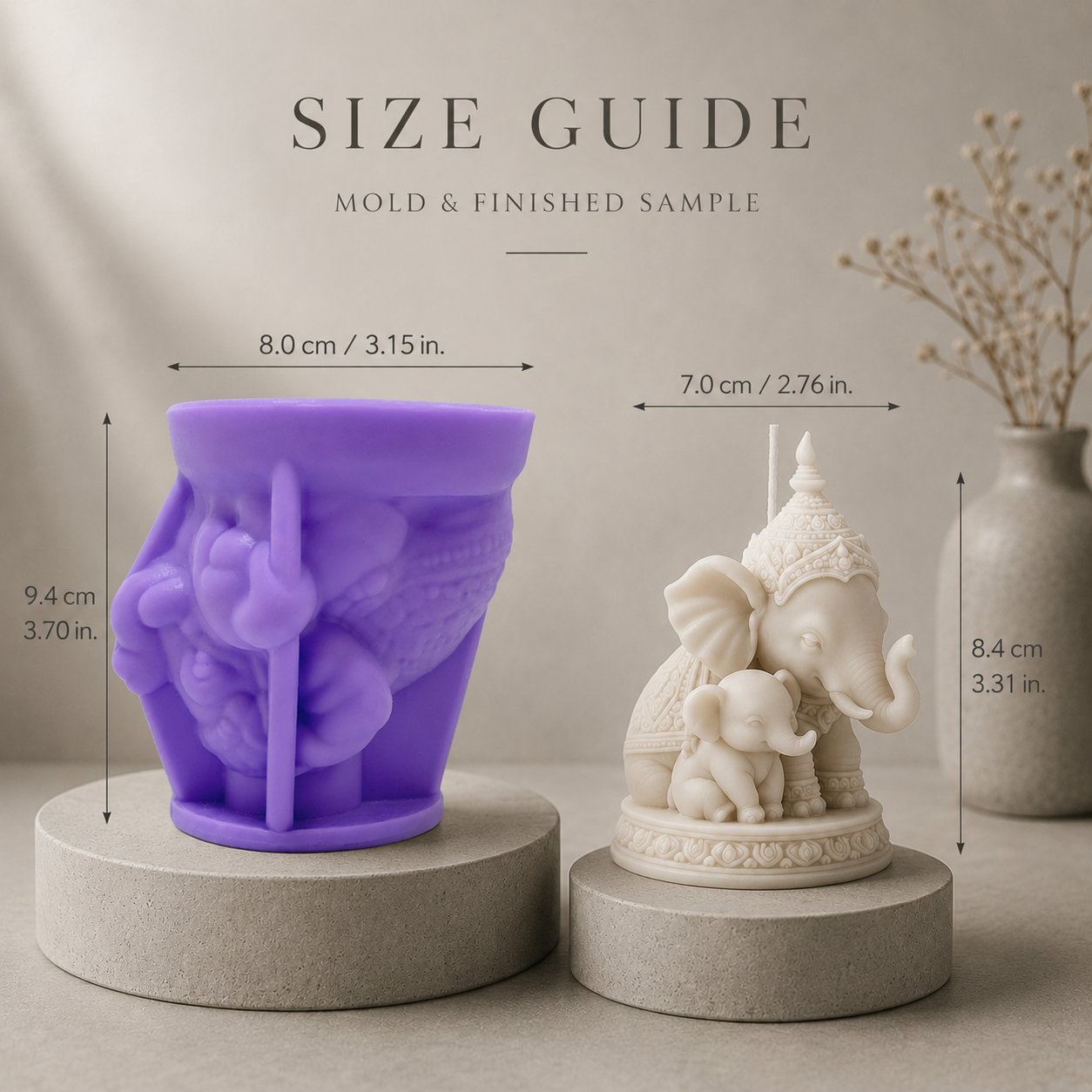 Thai Mother and Child Elephant - Candle Making For Kids ulasan dan harga