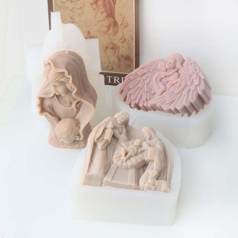 3D Virgin Mary Holding Baby Ca - Candle Making For Kids ulasan dan harga