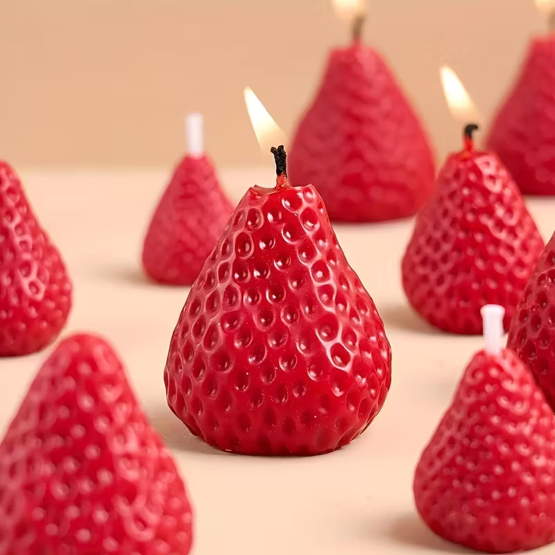 Strawberry Silicone Candle Mol - Candle Making Items ulasan dan harga
