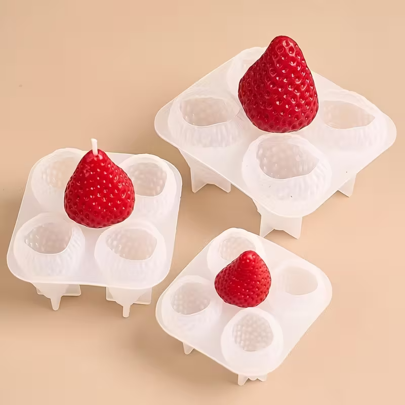 Strawberry Silicone Candle Mol - Candle Making Items ulasan dan harga
