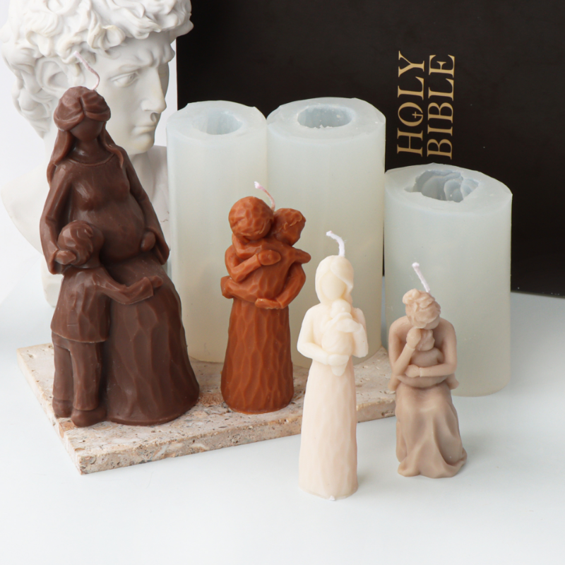 Mommy Holding Baby Silicone Ca - Candle Making For Kids ulasan dan harga