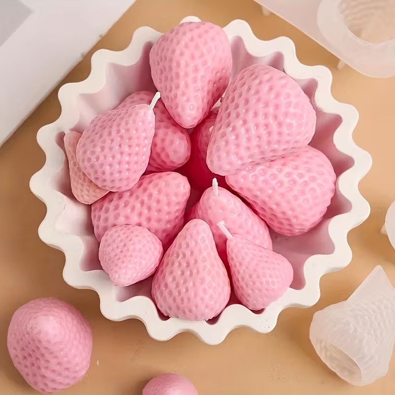 Strawberry Silicone Candle Mol - Candle Making Moulds ulasan dan harga
