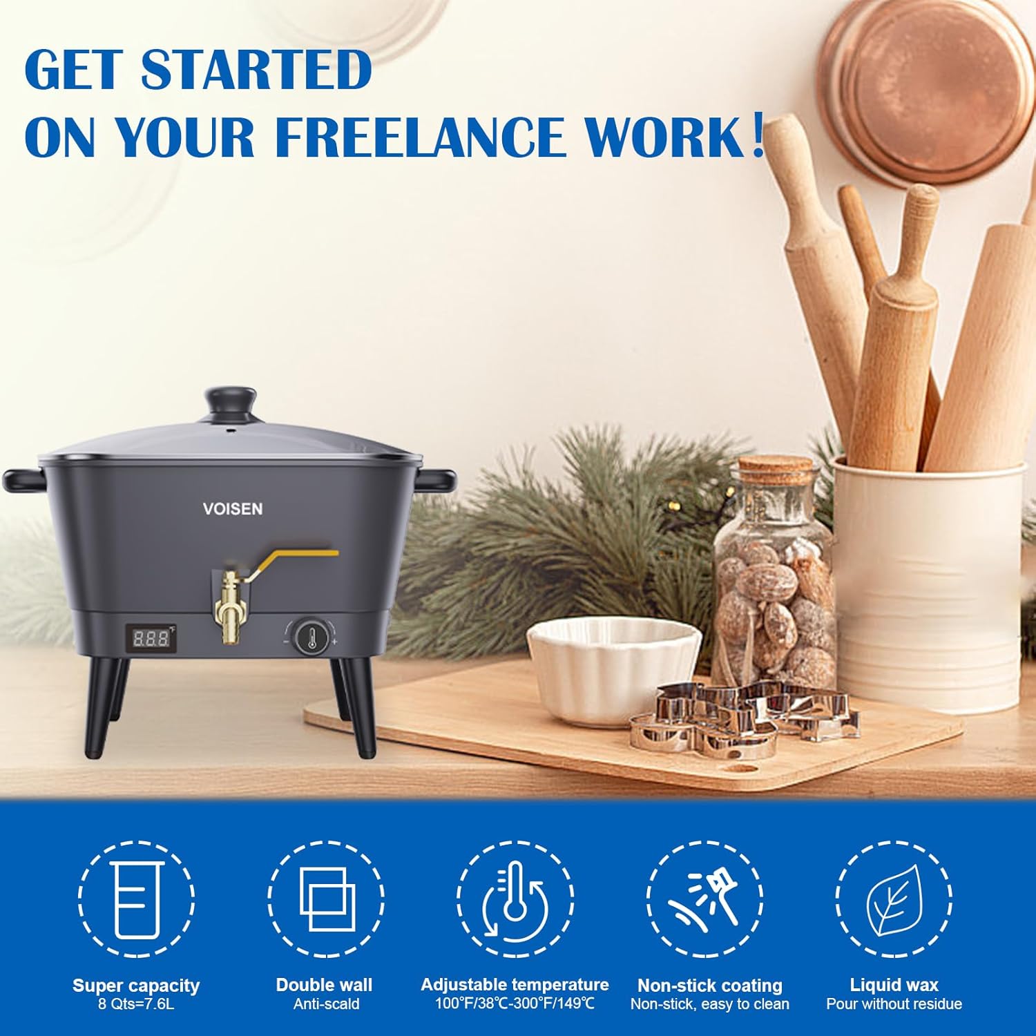 8Qt Electric Wax Melter for Ca - Candle Making Wax Melter ulasan dan harga