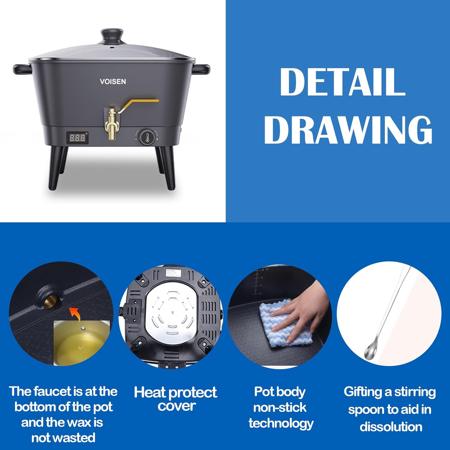 8Qt Electric Wax Melter for Ca - Candle Making Wax Melter ulasan dan harga