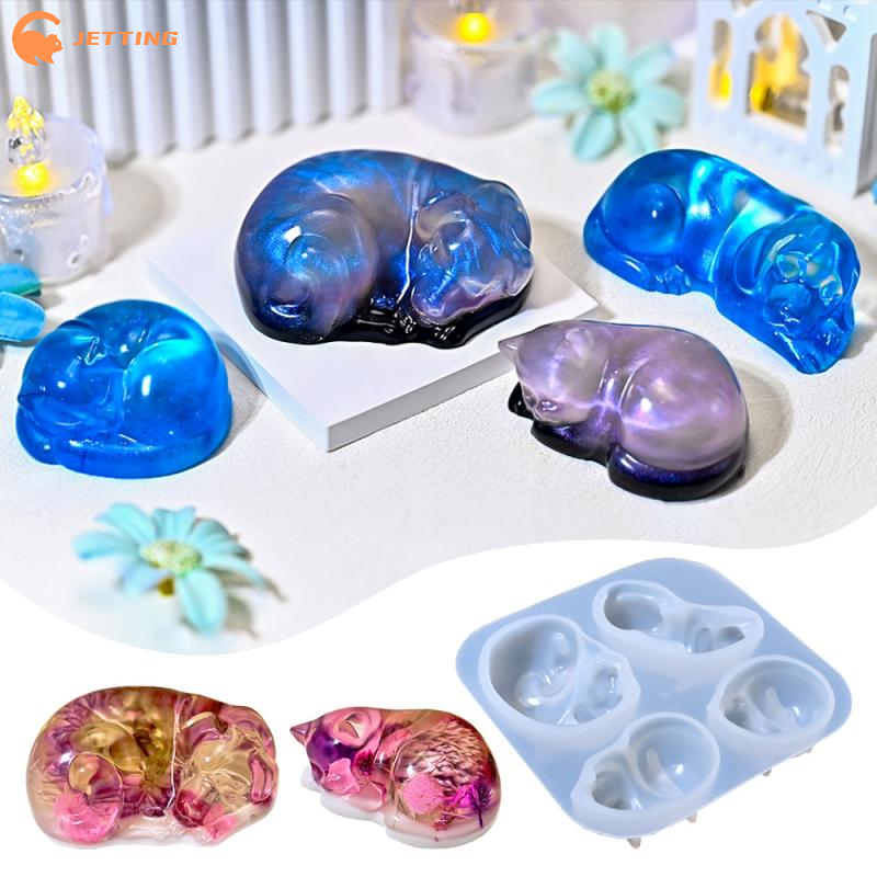 1PCS Sleeping Cat Dog Ornament - Candle Making Moulds ulasan dan harga