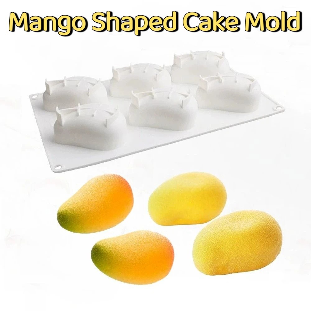 6 Cavity Mango Shaped Cake Mol - Candle Making Items ulasan dan harga