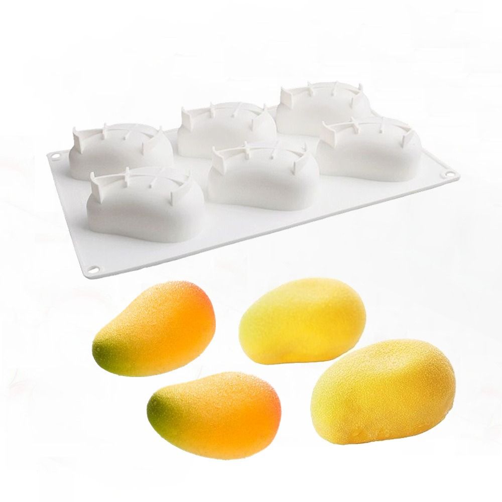 6 Cavity Mango Shaped Cake Mol - Candle Making Items ulasan dan harga