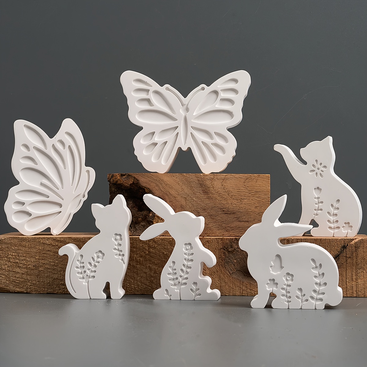 6pcs - 3D Rabbit and Kitten Si - Candle Making Moulds ulasan dan harga