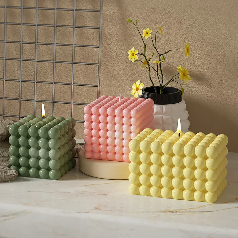 Large Bubble Cube Candles Sili - Candle Making Moulds ulasan dan harga