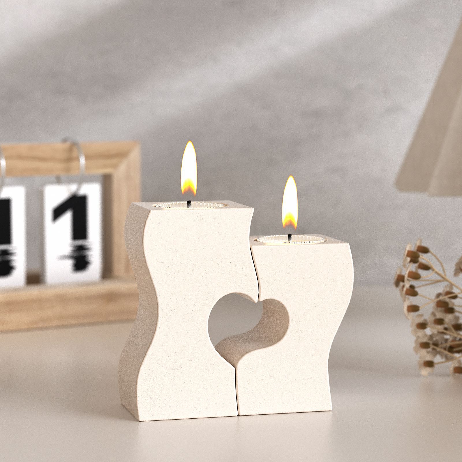 S Heart Candlestick Silicone M - Candle Making Moulds ulasan dan harga