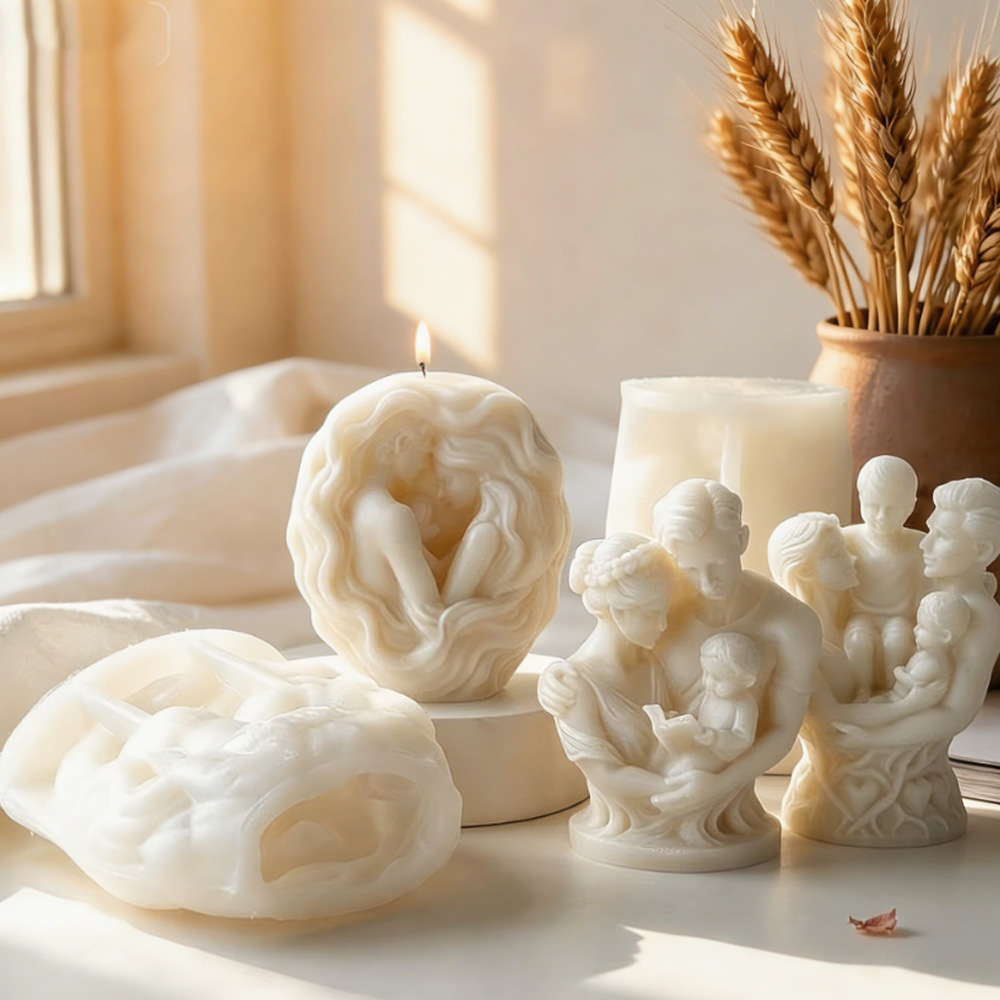 3D family hug silicone candle  - Candle Making For Kids ulasan dan harga