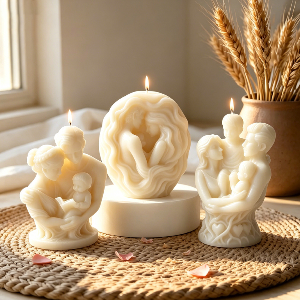 3D family hug silicone candle  - Candle Making For Kids ulasan dan harga