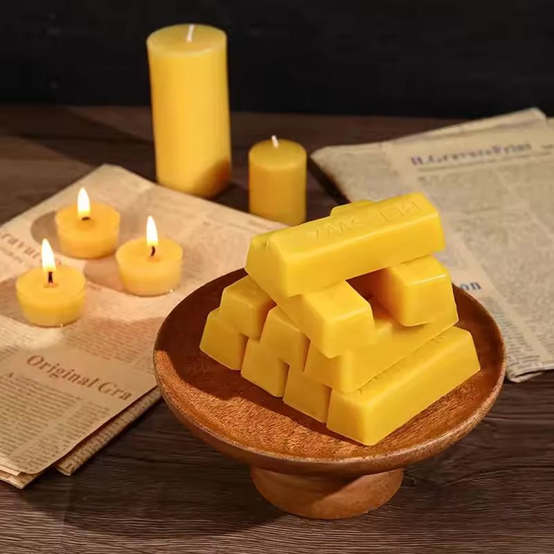 4/8pcs Pure Beeswax Blocks, Hi - Candle Making Course ulasan dan harga