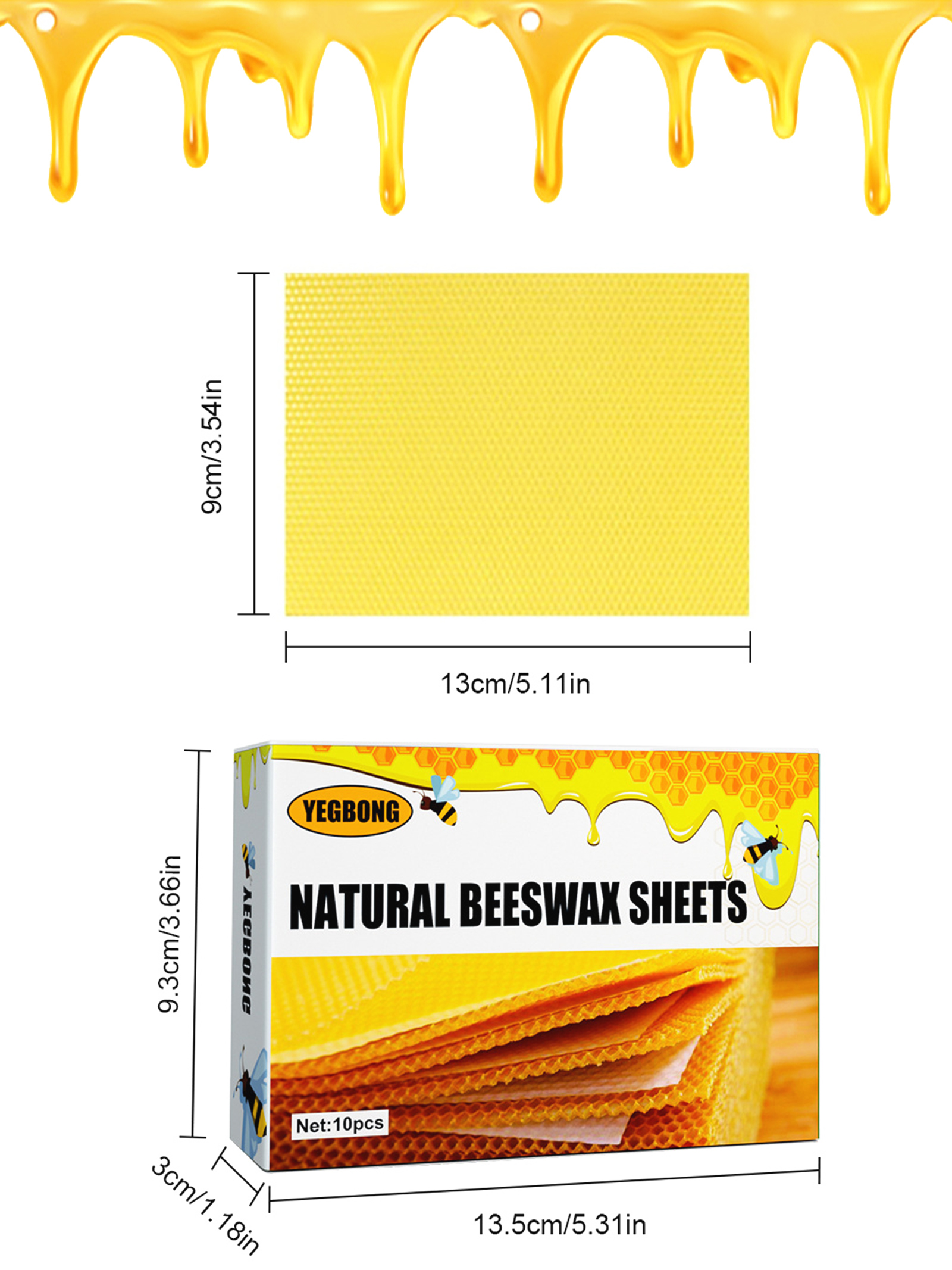 10Pcs Natural Honeycomb Bee Wa - Candle Making Course ulasan dan harga