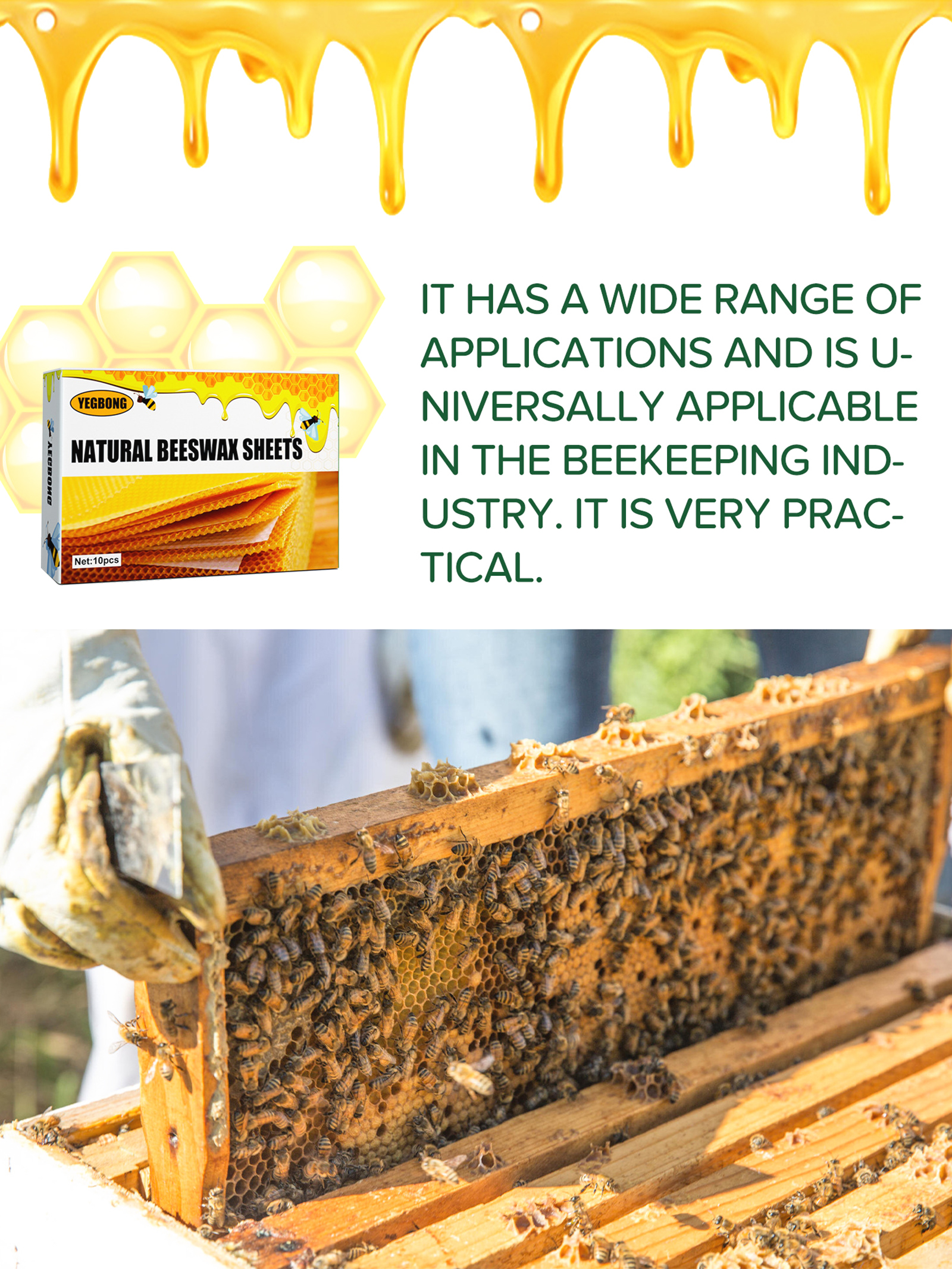 10Pcs Natural Honeycomb Bee Wa - Candle Making Course ulasan dan harga