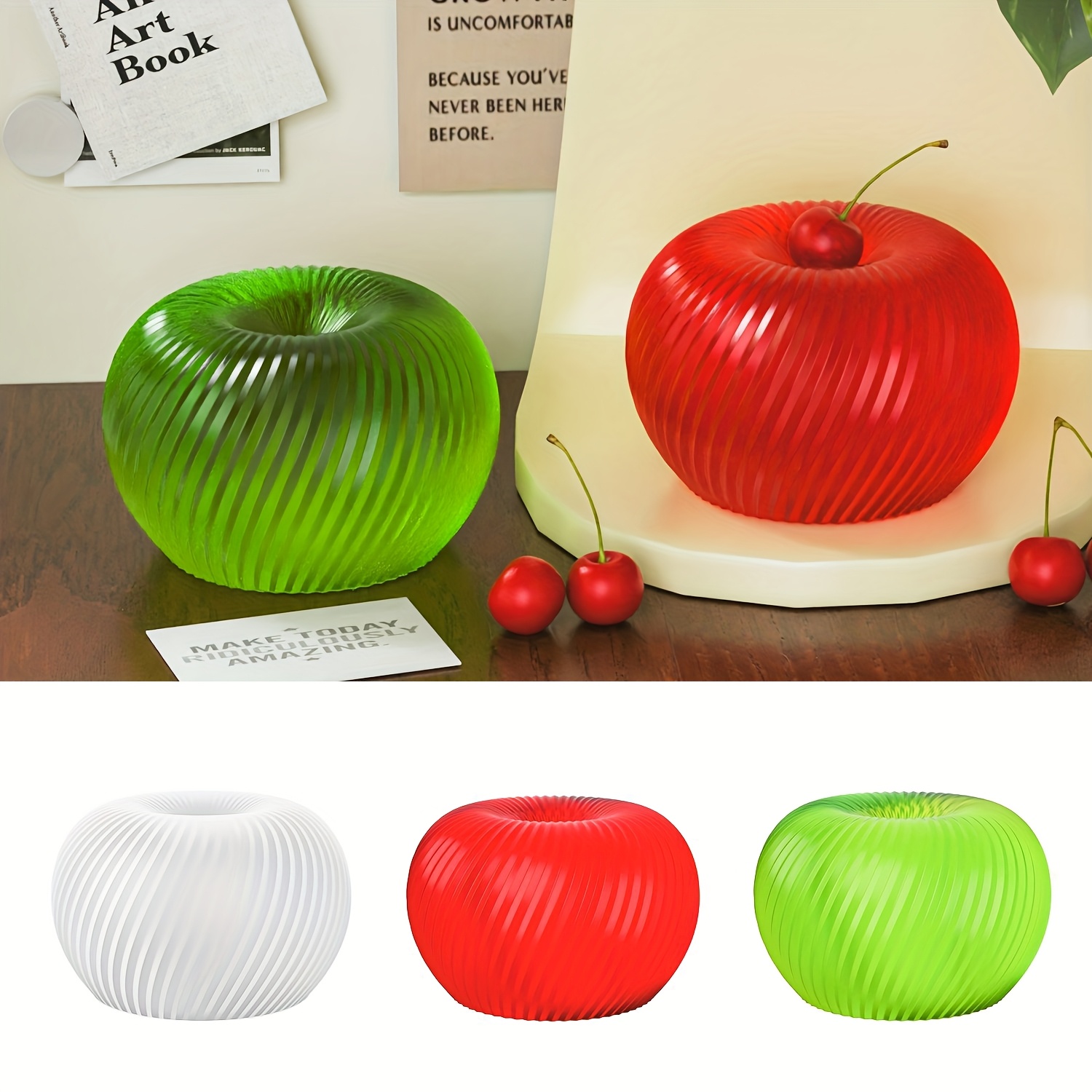 A trendy red apple silicone mo - Candle Making Moulds ulasan dan harga