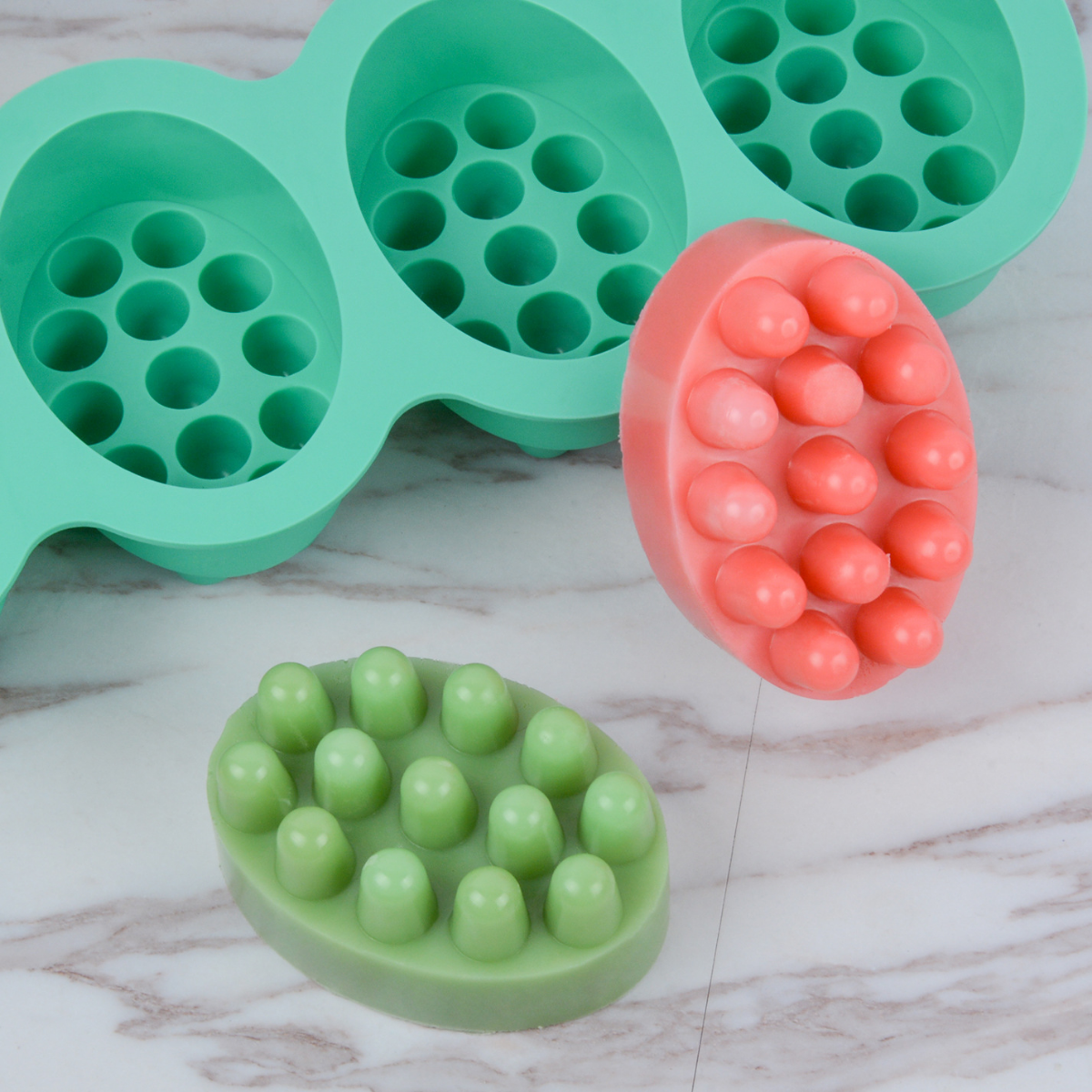 4 Hole Oval Massage Soap Silic - Candle Making Kit Diy ulasan dan harga
