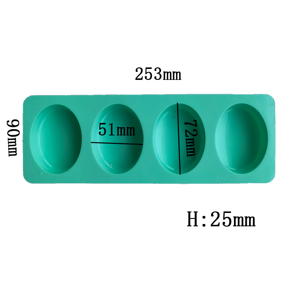4 Cavities Oval Handmade Soap  - Candle Making Kit Diy ulasan dan harga